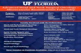Advanced Head and Neck Surgical Oncology ... â€¢ The University of Florida Head and Neck Surgical Oncology