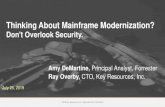 Thinking About Mainframe Modernization? · 7/25/2019  · mainframe security is a top priority (Q1), 67% of companies only either sometimes or rarely make mainframe decisions based