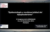 “Epidemiología y morbimortalidad del hipopituitarismo” · 209 pacientes con hipopituitarismo 180 del Área Sanitaria de Santiago de Compostela 84 nuevos casos 2,07 casos /100.000
