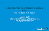 Community-led Open Source Art - Fedora · Community-led Open Source Art: The Fedora Art Team Author: Máirín Duffy Subject: Open Source Artwork Communities Keywords: open source,