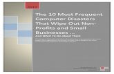 The 10 Most Frequent Computer Disasters That Wipe Out ... · The 10 Most Frequent Computer Disasters That Wipe Out Non-Profits and Small Businesses … And What To Do About Them This