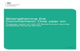 Strengthening the Commitment: One year on - gov.uk...Strengthening the Commitment: One year on Ministerial Foreword Like many of you, I want to deliver real change, improve quality