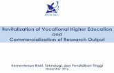 Revitalization of Vocational Higher Education and ...biofarmaka.ipb.ac.id/biofarmaka/2016/Presentasi Kemenristekdikti.pdf · Revitalization of Vocational Higher Education and Commercialization