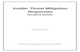 Insider Threat Mitigation Responses - CDSE · Insider Threat Mitigation Responses Student Guide September 2017. Center for Development of Security Excellence. Page 1-1 . Lesson 1: