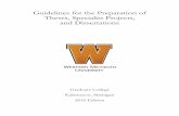 Guidelines for the Preparation of Theses, Specialist ...wmich.edu/sites/default/files/attachments/u67/2016/WMU Guideline… · This version of the Guidelines for the Preparation of