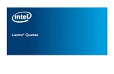Lustre* Quotas Overview - Intel...Setting up Quotas Two states = Accounting and Enforcing From Lustre* version 2.4 on, it is not necessary to enable quota. Quota is enabled by default