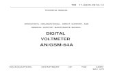 DIGITAL VOLTMETER AN/GSM-64A - liberatedmanuals.com · a. Digital Voltmeter AN/GSM-64A (fig. 1-1) is a five-digit digital voltmeter used to measure dc voltages in three ranges from