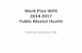Work Plan-WPA 2014-2017 - Psykiatriveka · 2019-01-10 · Work Plan-WPA 2014-2017 Public Mental Health DINESH BHUGRA CBE . ... •Models exist, need to be explored and piloted and