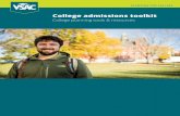 College planning tools & resourcesCollege admissions toolkit College planning tools & resources PLANNING FOR COLLEGE Finding the right college means searching for a program that meets