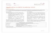 Application to MGG Academy 20 - DIE_GDI · Submission of health certificate May 2020. Posting of official invitations Application for visa June 2020: Start of the preparatory online