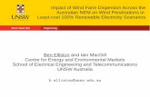 Impact of Wind Farm Dispersion Across the Australian NEM ...ceem.unsw.edu.au/sites/default/files/event/documents/ICEM2015.pdf · Introduction to 100% RE scenarios in the NEM UNSW