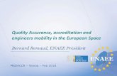 Quality Assurance, accreditation and engineers mobility in ... · The European Network for the Accreditation of Engineering Education (ENAEE) awarding the EUR-ACE®label (2017-15