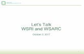 Let’s Talk WSRI and WSARC - Wright State University4 WSRI and WSARC Federal and Internal Investigations began in February 2015 •H1B Visa Processes. •Management, Financial, and