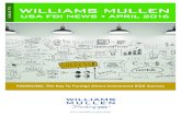 ISSUE #3 WILLIAMS MULLEN USA FDI NEWS • APRIL 2016 · 6 FDI LEGAL UPDATES Breaking News FOREIGN INVESTMENT IN U.S. REAL PROPERTY TAX REFORMS The Protecting Americans from Tax Hikes