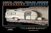 CASITA TRAVEL TRAILER OWNERS RESOURCES ......Casita Travel Trailers Resources Directory AFFILIATES A F F I L I A T E S 7 CUSTOM PRODUCTS FROm Casita OwneR s LOVE MY CASITA! Everything
