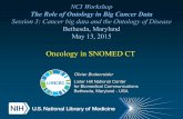 Oncology in SNOMED CT · 2015-05-13 · Oncology in SNOMED CT NCI Workshop The Role of Ontology in Big Cancer Data Session 3: Cancer big data and the Ontology of Disease Bethesda,