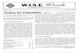 Finding the Unfindable - W.I.S.E. Family History Society · Finding the Unfindable - part 2 Part 1 of this article was printed in Vol. 2 No. 3, Jul-Aug-Sep 2001 issue of W.I.S.E.