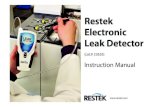 Instruction Manual: Electronic Leak Detector · - 5 - 6.0 Detecting Leaks Slowly move the probe tip around fittings and other potential leak sources. If the leak detector senses a