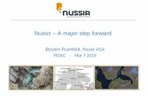 Nussir A major step forward - NGU · Nussir –A major step forward PDAC - Mar.7 2016. 2 Disclaimer This presentation (the “Presentation”) has been prepared solely for information