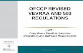OFCCP REVISED VEVRAA AND 503 REGULATIONS OFCCP REVISED VEVRAA AND 503 REGULATIONS Part I Compliance Timeline, Narrative ... 741.45 (IWD) IWD: Utilization Goals NEW (7% by Job Group)-