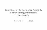 Essentials of Performance Audit & Key Planning … - Essentialsof Performance Audit.pdfKey Planning Parameters • The performance audit task is a separately identifiable piece of