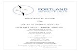 INVITATION TO TENDER FOR SUPPLY OF BANKING SERVICES CONTRACT NAME · 2011-03-03 · INVITATION TO TENDER FOR SUPPLY OF BANKING SERVICES CONTRACT NAME – “Banking Tender 2011”