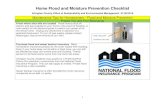 Home Flood and Moisture Prevention Checklist · 2019-02-13 · Home Flood and Moisture Prevention Checklist Arlington County Office of Sustainability and Environmental Management