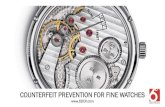 COUNTERFEIT PREVENTION FOR FINE WATCHES · anti-counterfeit and document security consultancy firm. 6DCP has formed strategic partnerships with CryptoCodex Ltd. to provide the most