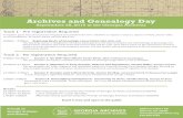 Archives and Genealogy Day · 2019-08-27 · Archives and Genealogy Day September 28, 2019 at the Georgia Archives Track 1 - Pre-registra on Required To register, go to h p://bit.ly/OctGenReg2019
