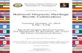 National Hispanic Heritage Month Celebration€¦ · Cordially Invites you to the Tuesday, October 13, 2015 6 PM – 8 PM Wyckoff Heights Medical Center 374 Stockholm St, Brooklyn,