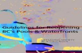 Guidelines for Reopening BC Pools & Waterfronts...• Provide consultation services for educational, recreational and health agencies in communities throughout the country. Lifesaving