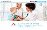 Arkansas Surgical Hospital Triples Positive Review Volume ... · • They knew online reviews played an important role in the patient’s decision process. However, they weren’t