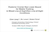 Posterior Cramer-Rao Lower Bound for Mobile …math.tut.fi/posgroup/eusipco2009_slides.pdfChen Liang, et al. CR bound for (N)LOS tracking 4 Introduction Non Line-of-Sight (NLOS) condition