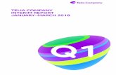 TELIA COMPANY INTERIM REPORT JANUARY-MARCH 2018 · Telia Company Interim Report January–March 2018. 3 . Q1 COMMENTS BY JOHAN DENNELIND, PRESIDENT & CEO “Dear shareholders and