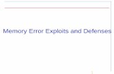 Memory Error Exploits and Defenses - Stony Brook Universityseclab.cs.sunysb.edu/sekar/cse509/ln/memerr-rand.pdf · 2020-02-06 · slide 25. Chaining RETs for Fun and Profit Can chain