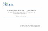 AAVanced™ AAV Cloning and Expression Vectors · System Biosciences (SBI) User Manual Page 2 ver. 1-150514 I. Introduction and Background A. Purpose of this Manual This manual provides