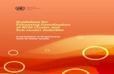 Guidelines for Enhancing Coordination of RCM Cluster and ... · Africa Clusters Cluster/Sub-Cluster Guidelines Governance Cluster Mainstreaming Governance in the Work of the Clusters