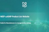 NEEP ASHP Qualified Product List Website · listing fee paid. Explore your options below. Actions: a) EDIT Product Info. b) EDIT Performance Data Table. c) EDIT Photo(s) Days in Queue