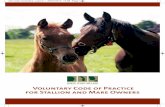 Voluntary Code of Practice for Stallion and Mare Owners · 2017-09-07 · on equine reproductive efficiency. Clinical signs Stallions that are infected with CEM do not show any clinical