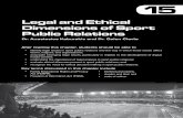 Legal and Ethical Dimensions of Sport Public Relations · Legal and Ethical Dimensions of Sport Public Relations department are ultimately attributed to both the individual and the