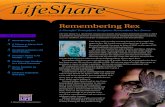 Remembering Rex - LifeShare Carolinas€¦ · 1 Remembering Rex 3 A Tribute to Marcy Nash Maciejewski 3 Recognizing Donors and Their Families 4 Donation Makes It All Possible —