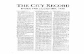 THE CITY RECORDcityrecord.engineering.nyu.edu/data/1936/1936-02-00_index.pdf · Bureau, Manhattan, from January 1 to October 31, 1935, inclusive, 764. Report of the Municipal Court,