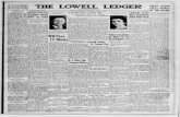 LEDGER THElowellledger.kdl.org/The Lowell Ledger/1935/05_May/05-16-1935.pdf · FORTY-SECOND YEAR LOWELL. MICHIGAN, THURSDAY, MAY 16, 1935 NO. 52 RUINS GIVE UP ACCOUNT BOOK KEPT IN