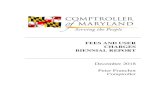 FEES AND USER CHARGES BIENNIAL REPORT - Marylandtaxes.gov · FEES AND USER CHARGES BIENNIAL REPORT _____ December 2018 Peter Franchot Comptroller . r ly yours, Peter Franc ... Annapolis,