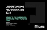 UNDERSTANDING AND USING CSWE 2018 - …...TAFE NSW COURSE RULES Pre, Certs I, II and III require only 5 units to complete the certificates The units are larger – e.g. 120 hours The