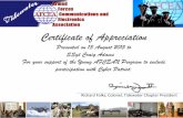 Certificate of Appreciation · Certificate of Appreciation . Presented on 13 August 2015 to . SSgt Jessica Grabinski . For your leadership as the BOD Enlisted Liaison Representative,