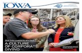 How Iowa companies give back A CULTURE OF CORPORATE · 2017-06-12 · How Iowa companies give back. Business Record IOWA 2B June 2017 ... that breeds success. We believe in working