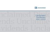 Unclaimed Divid - Julius Berger · 2020-05-06 · Unclaimed Dividends 2015-2019 page 3 Please find published in this booklet the names of shareholders with unclaimed dividends from