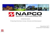 NASDAQ:NSSC Protecting America’s Homes, Schools and ...filecache.investorroom.com/mr5ir_napcosecurity/260/... · Protecting America’s Homes, Schools and Businesses! December 2017
