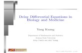 Delay Diﬀerential Equations in Biology and Medicinekuang/PennState.pdfDelay Differential Equations (DDE) in Biology and Medicine...Recent theoretical and computational advancements